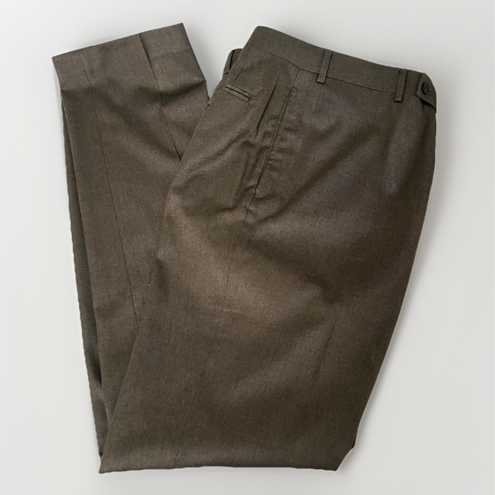 $15 SALE LAUREN Ralph‎ Lauren Designer Brown Pants Mens Sz 38 Tailored Trousers